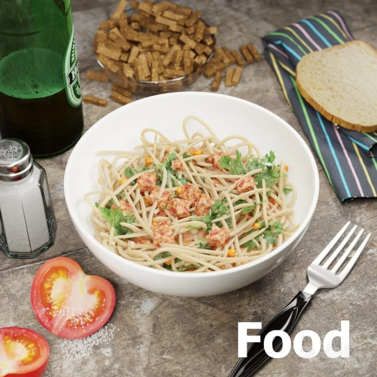 Still life with spaghetti